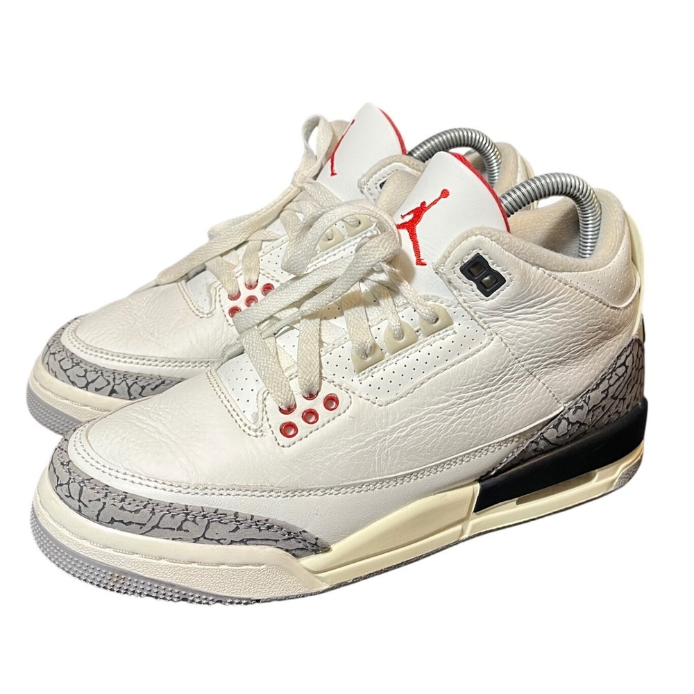 Nike Air Jordan 3 Retro White Cement Reimagined Sz 6y DM0967-100 Sneakers Shoe
